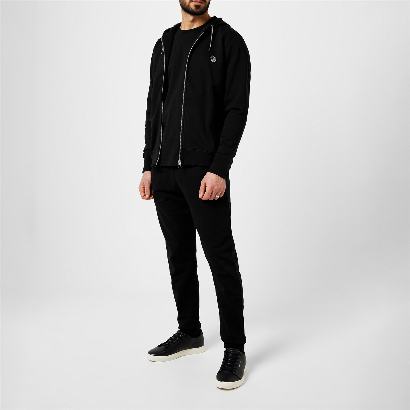 Mikina PS PAUL SMITH Black 79 8182082 Men's Full-Zip Zebra Logo Hoodie - 2
