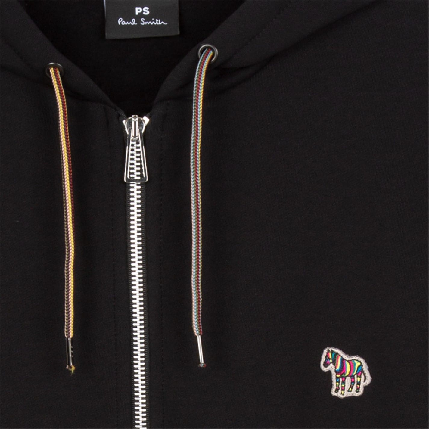 Mikina PS PAUL SMITH Black 79 8182082 Men's Full-Zip Zebra Logo Hoodie - 5