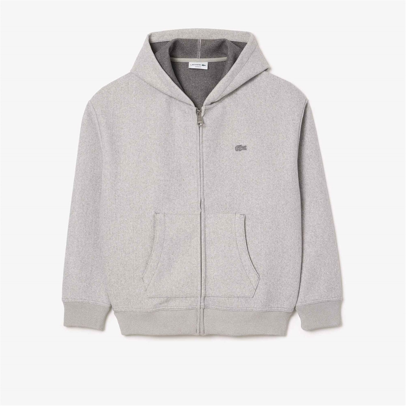 Mikina Lacoste Grey CCA 7199128 Men's Loose Fit Zip Hoodie - 5
