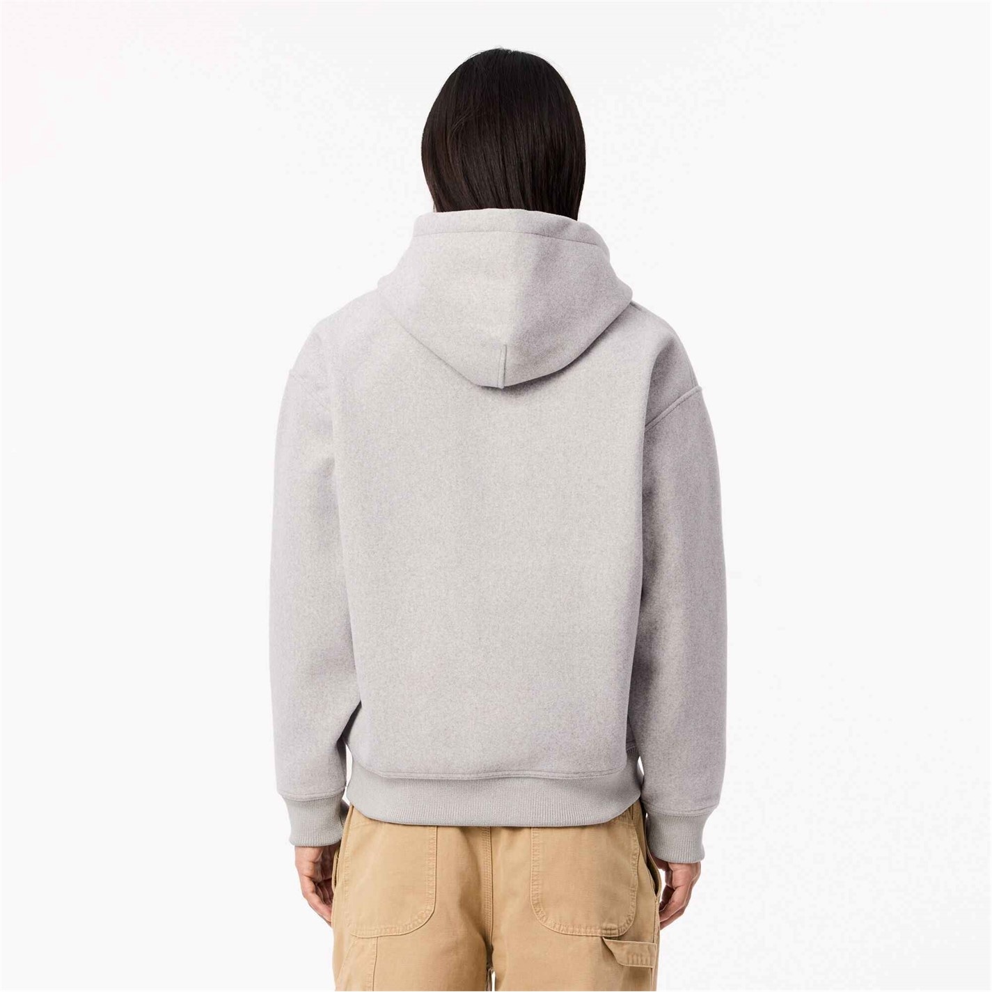 Mikina Lacoste Grey CCA 7199128 Men's Loose Fit Zip Hoodie - 3