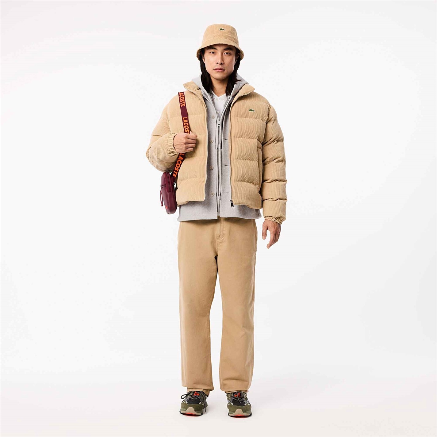 Mikina Lacoste Grey CCA 7199128 Men's Loose Fit Zip Hoodie - 4