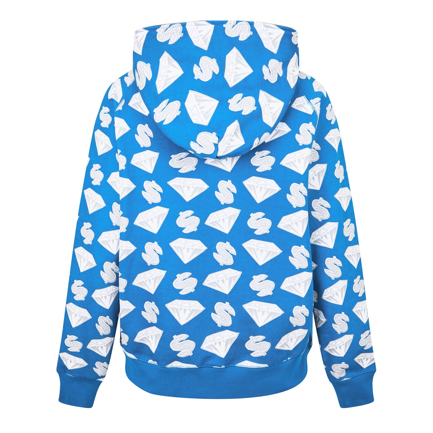 Mikina BILLIONAIRE BOYS CLUB Blue 5758131 Men's Diamonds and Dollars Pull Over Hoodie - 2