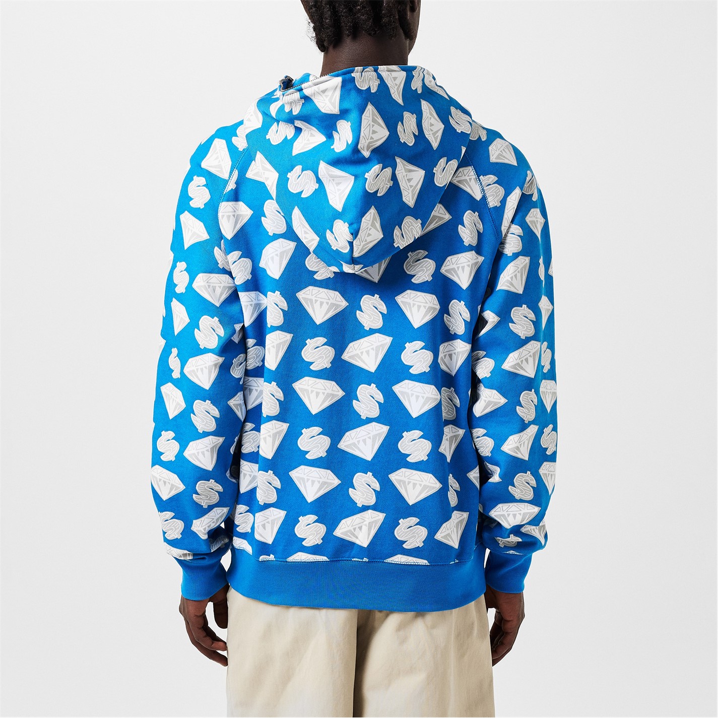 Mikina BILLIONAIRE BOYS CLUB Blue 5758131 Men's Diamonds and Dollars Pull Over Hoodie - 4