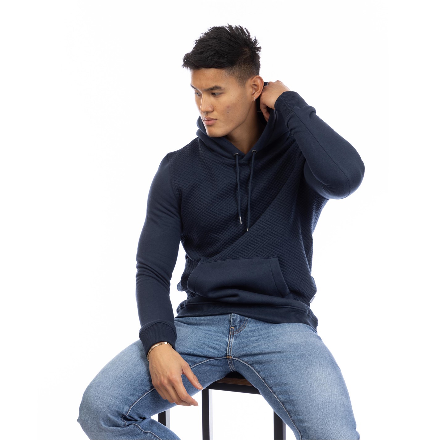 Mikina Peter Werth Dark Navy 9507729 Men's West Hampshire Pull Over Hoodie - 4