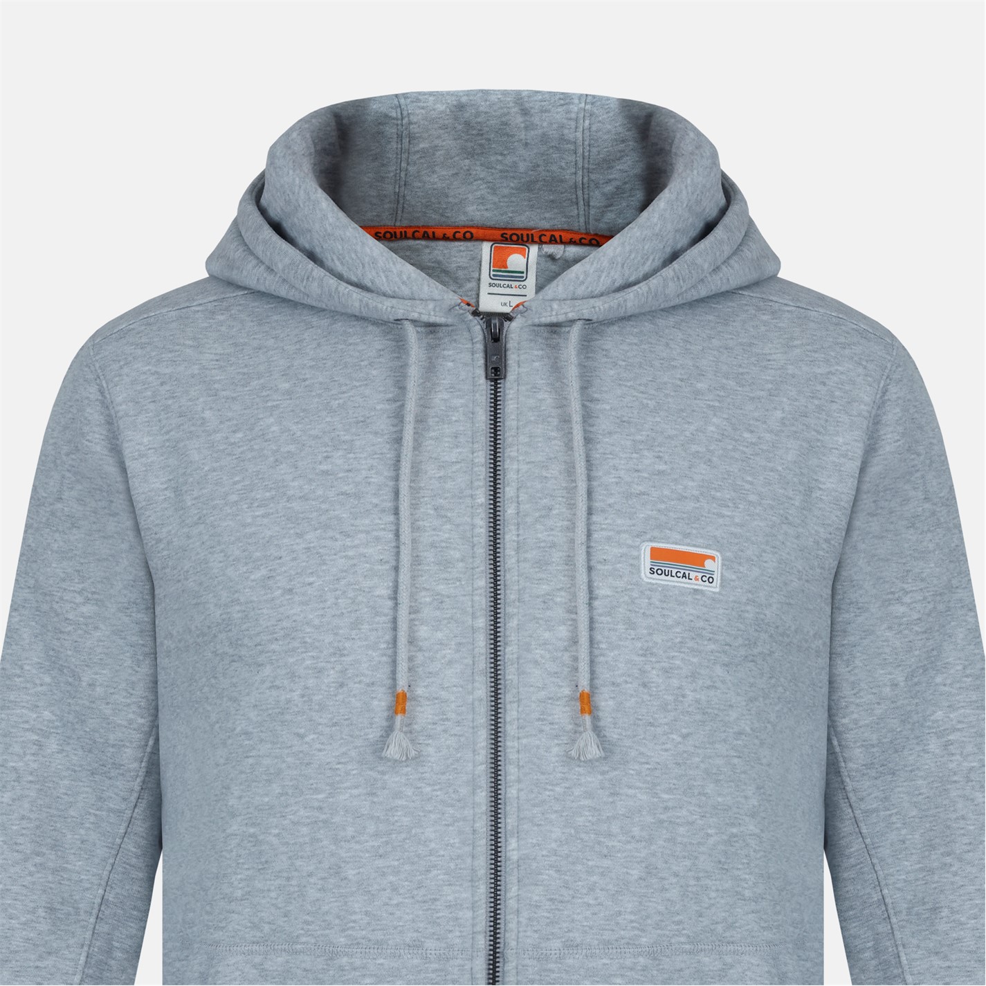 Mikina SoulCal Grey Marl 8267675 Signature Zip Hoodie Mens - 4