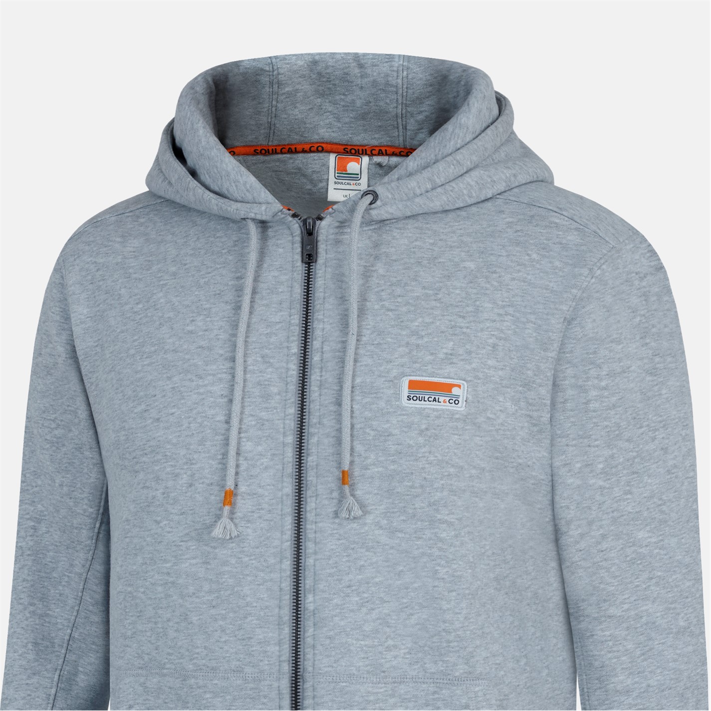Mikina SoulCal Grey Marl 8267675 Signature Zip Hoodie Mens - 5