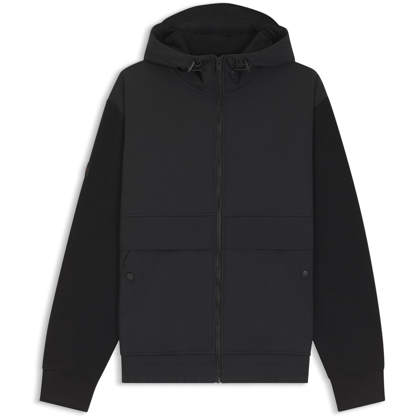 Mikina BOSS Black 001 4831786 Men's Ze Cotton Long Sleeve Zip Hoodie - 1