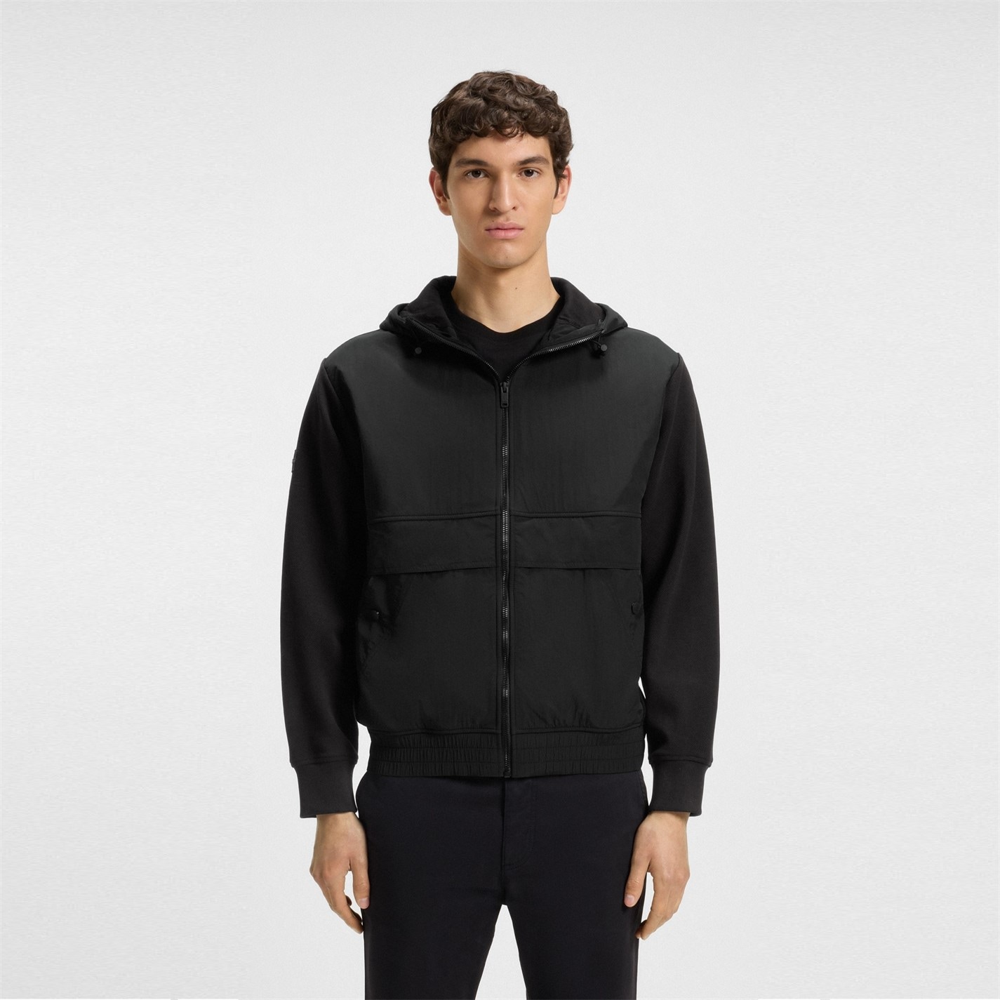 Mikina BOSS Black 001 4831786 Men's Ze Cotton Long Sleeve Zip Hoodie - 2
