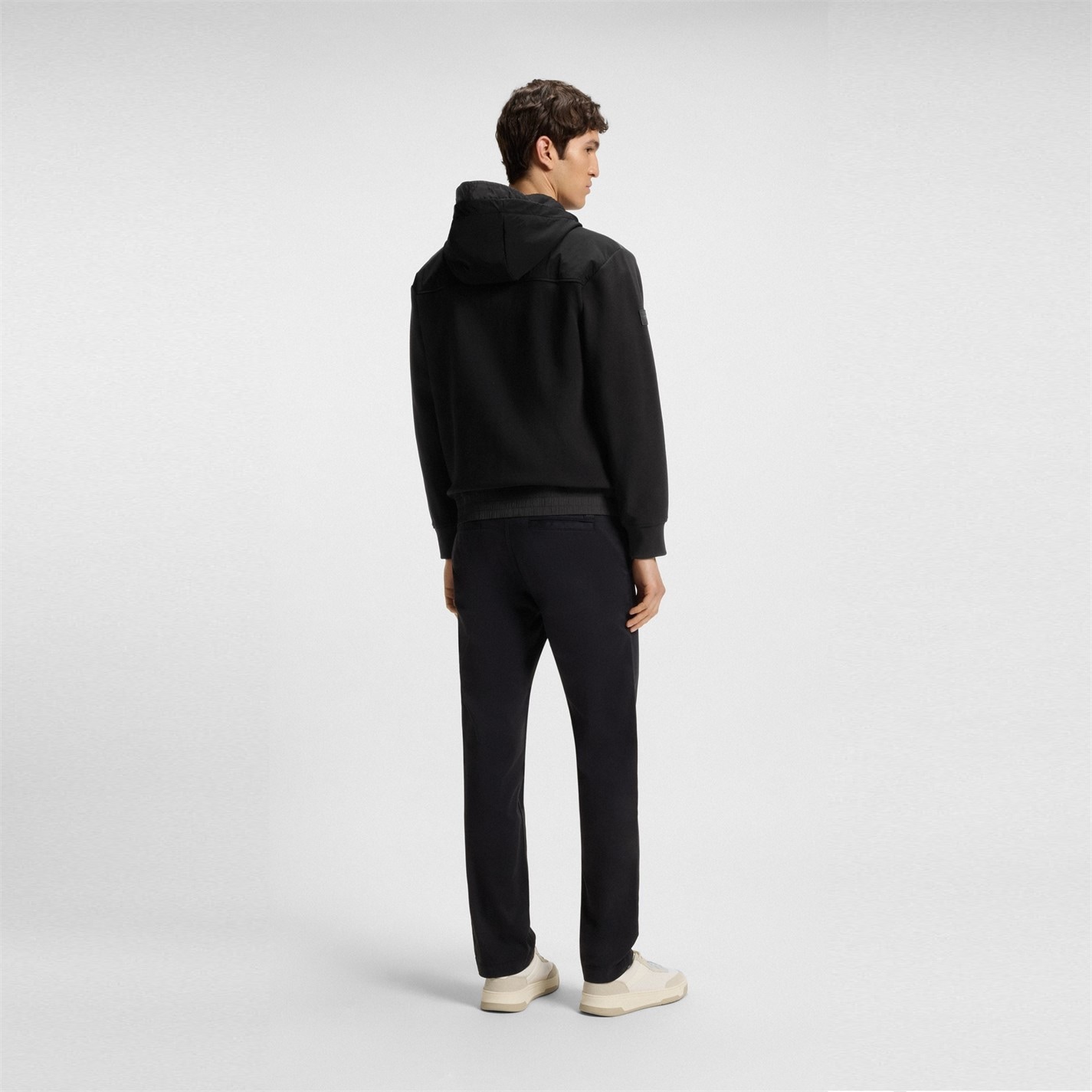 Mikina BOSS Black 001 4831786 Men's Ze Cotton Long Sleeve Zip Hoodie - 3