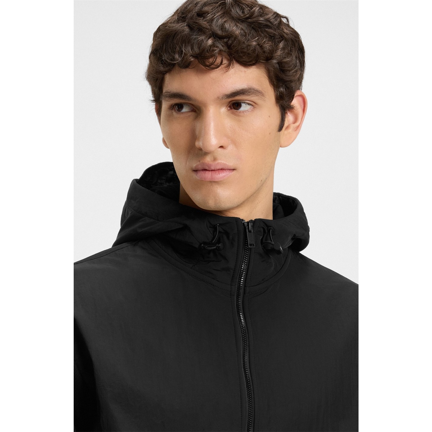 Mikina BOSS Black 001 4831786 Men's Ze Cotton Long Sleeve Zip Hoodie - 4
