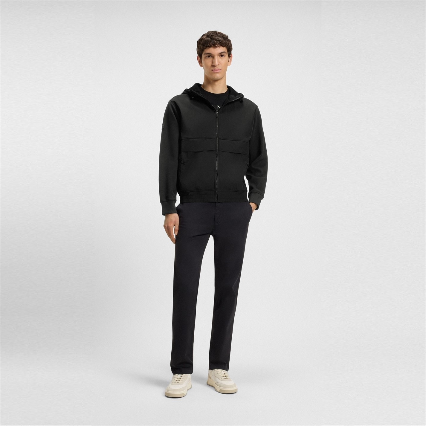 Mikina BOSS Black 001 4831786 Men's Ze Cotton Long Sleeve Zip Hoodie - 5