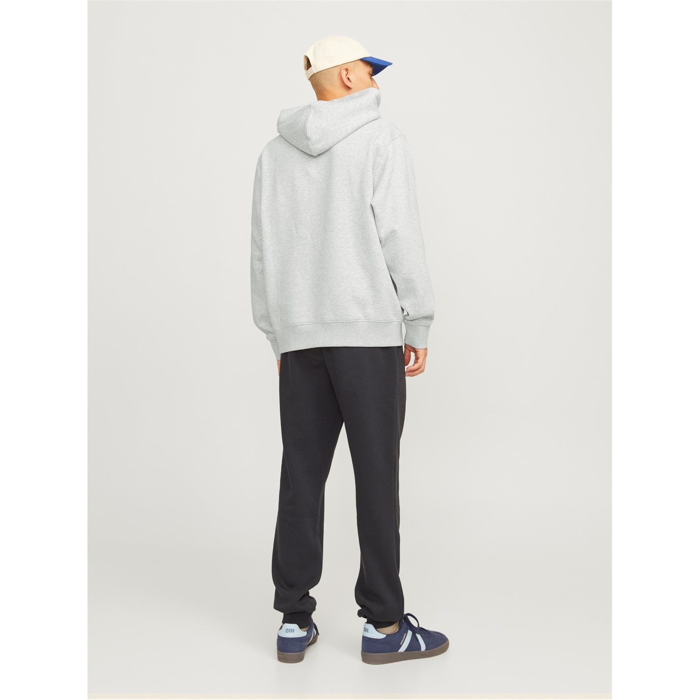 Mikina Jack and Jones White Melange 9396520 Urban Edge 400 GSM Hoodie Mens - 2
