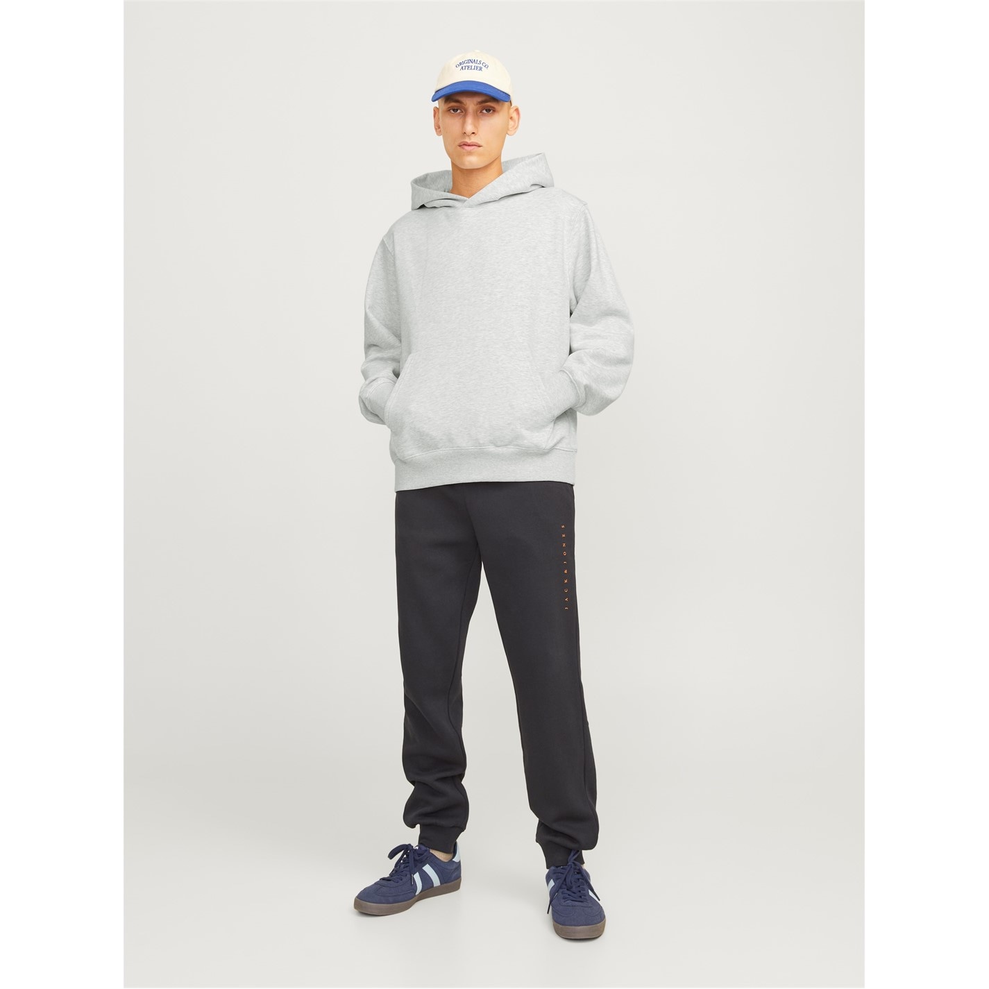 Mikina Jack and Jones White Melange 9396520 Urban Edge 400 GSM Hoodie Mens - 3