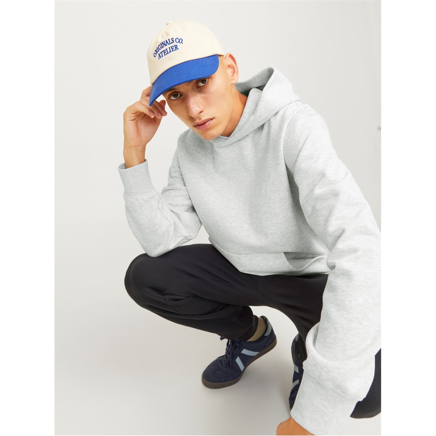 Mikina Jack and Jones White Melange 9396520 Urban Edge 400 GSM Hoodie Mens - 4