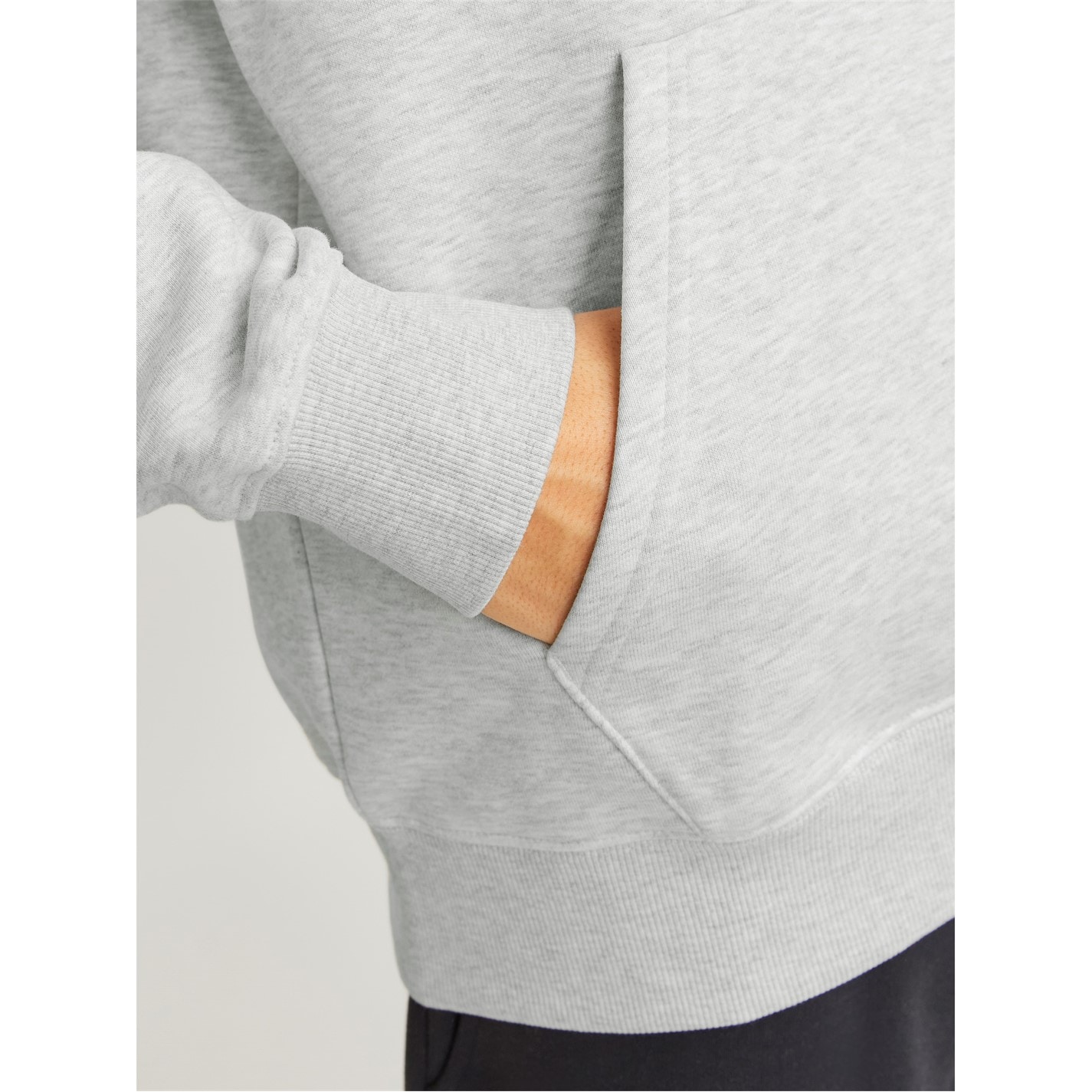 Mikina Jack and Jones White Melange 9396520 Urban Edge 400 GSM Hoodie Mens - 5