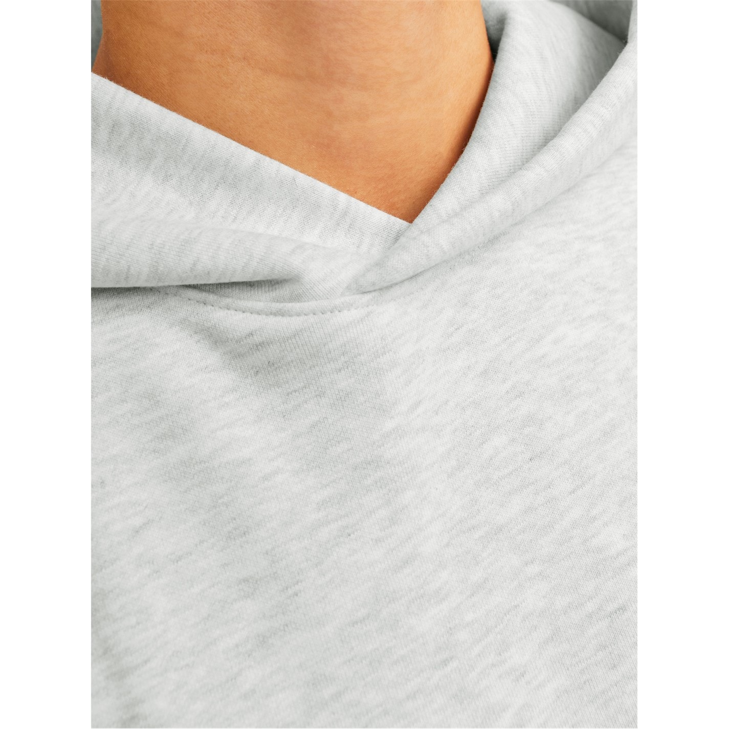 Mikina Jack and Jones White Melange 9396520 Urban Edge 400 GSM Hoodie Mens - 6