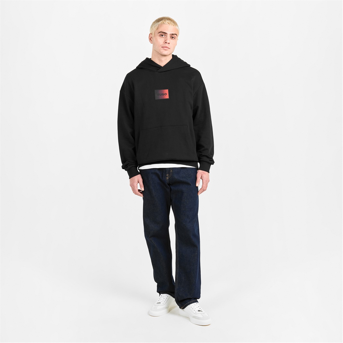 Mikina Hugo Black 001 9431169 Mens Danohood Pullover Hoodie - 6