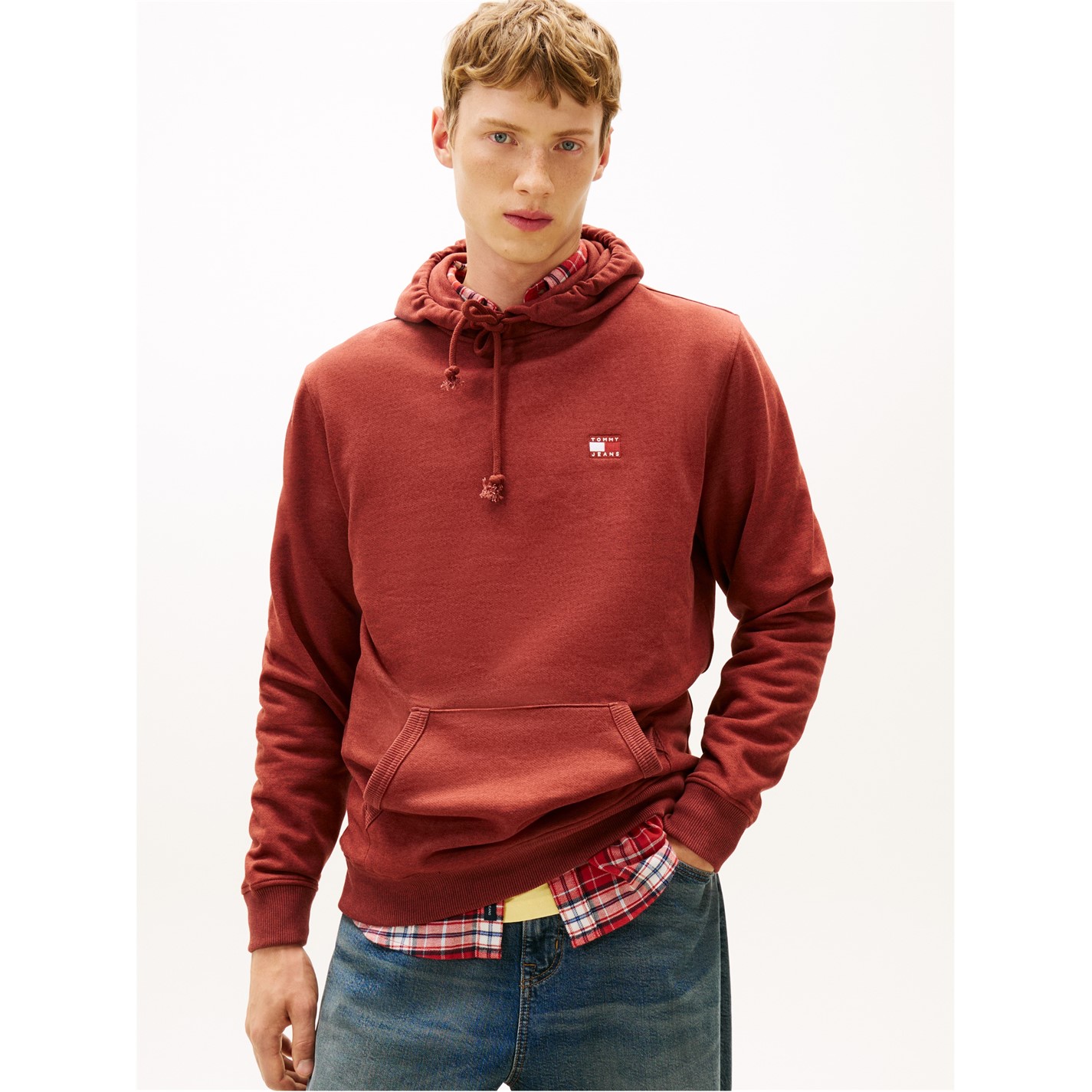 Mikina Tommy Jeans Terracotta Hthr 3981808 XS Badge Hoodie - 2