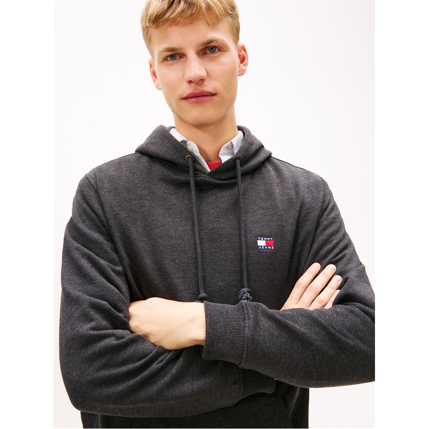 Mikina Tommy Jeans Black Htr 578683 XS Badge Hoodie - 3