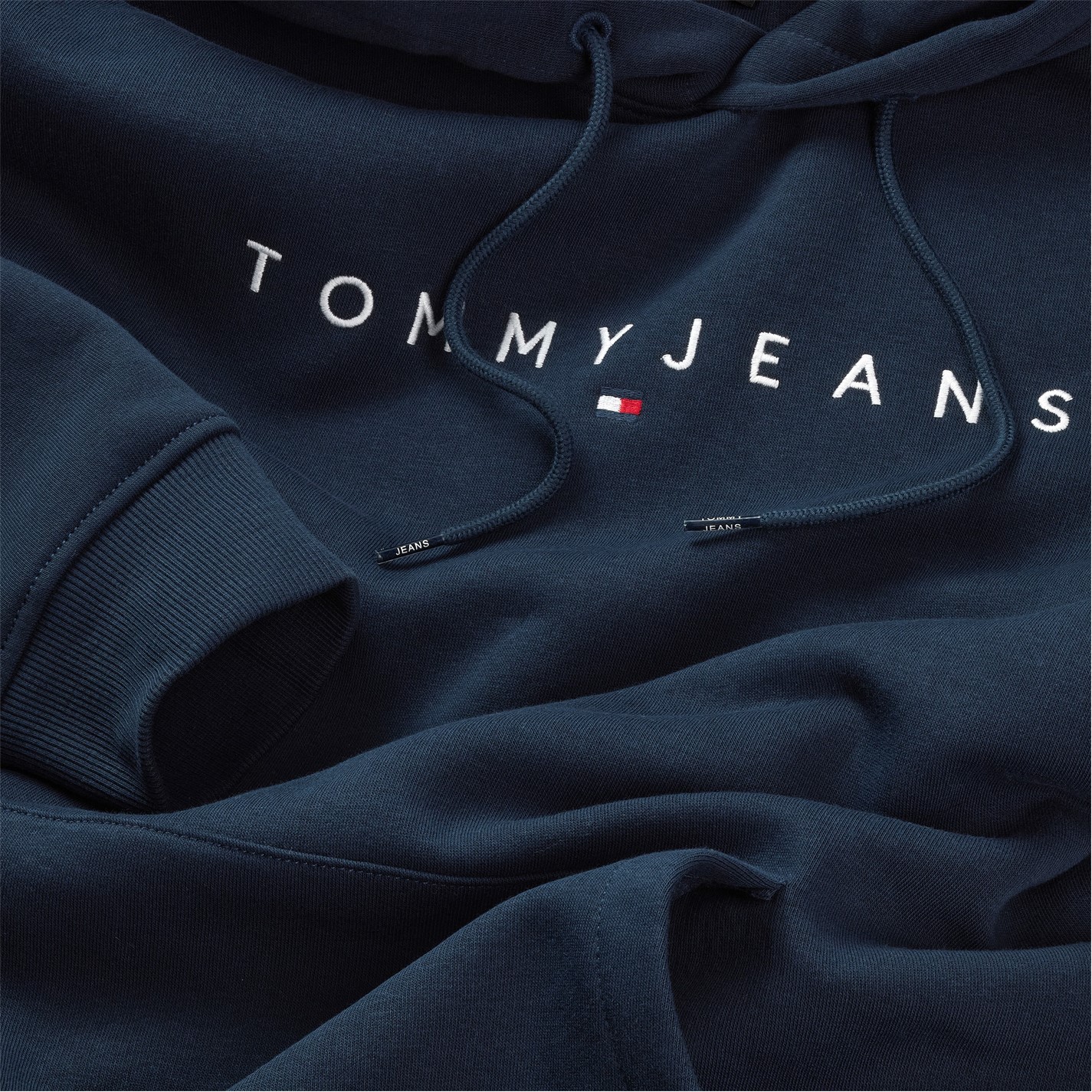 Mikina Tommy Jeans Dk Night Navy 4720261 Men's Linear Logo Pull Over Hoodie - 2