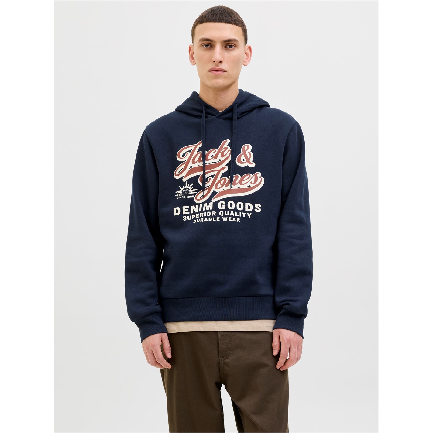 Mikina Jack and Jones Sky Captain 1158539 Colour Logo Hoodie Mens - 1