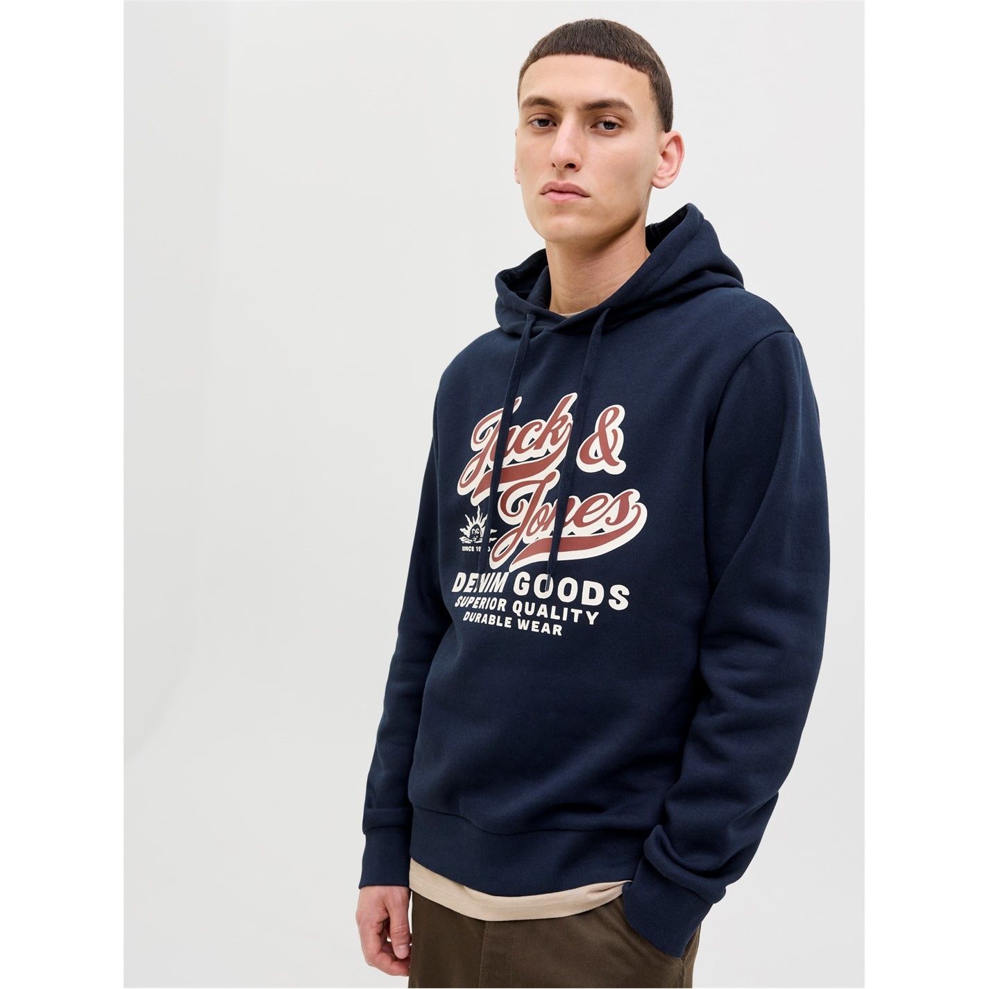 Mikina Jack and Jones Sky Captain 1158539 Colour Logo Hoodie Mens - 2