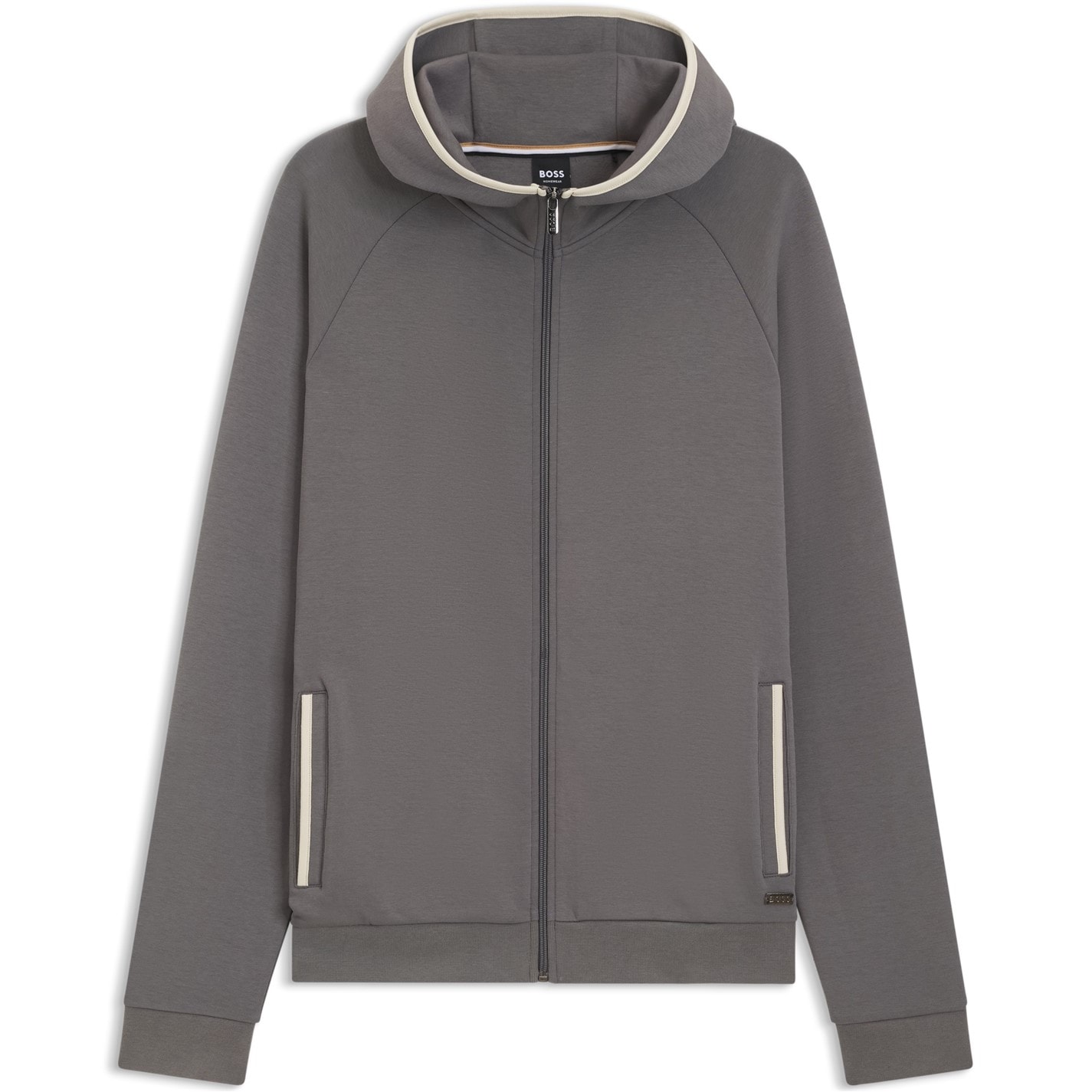 Mikina Boss Dark Grey 025 5939605 Sense Hooded Jacket 10265882 0 - 1