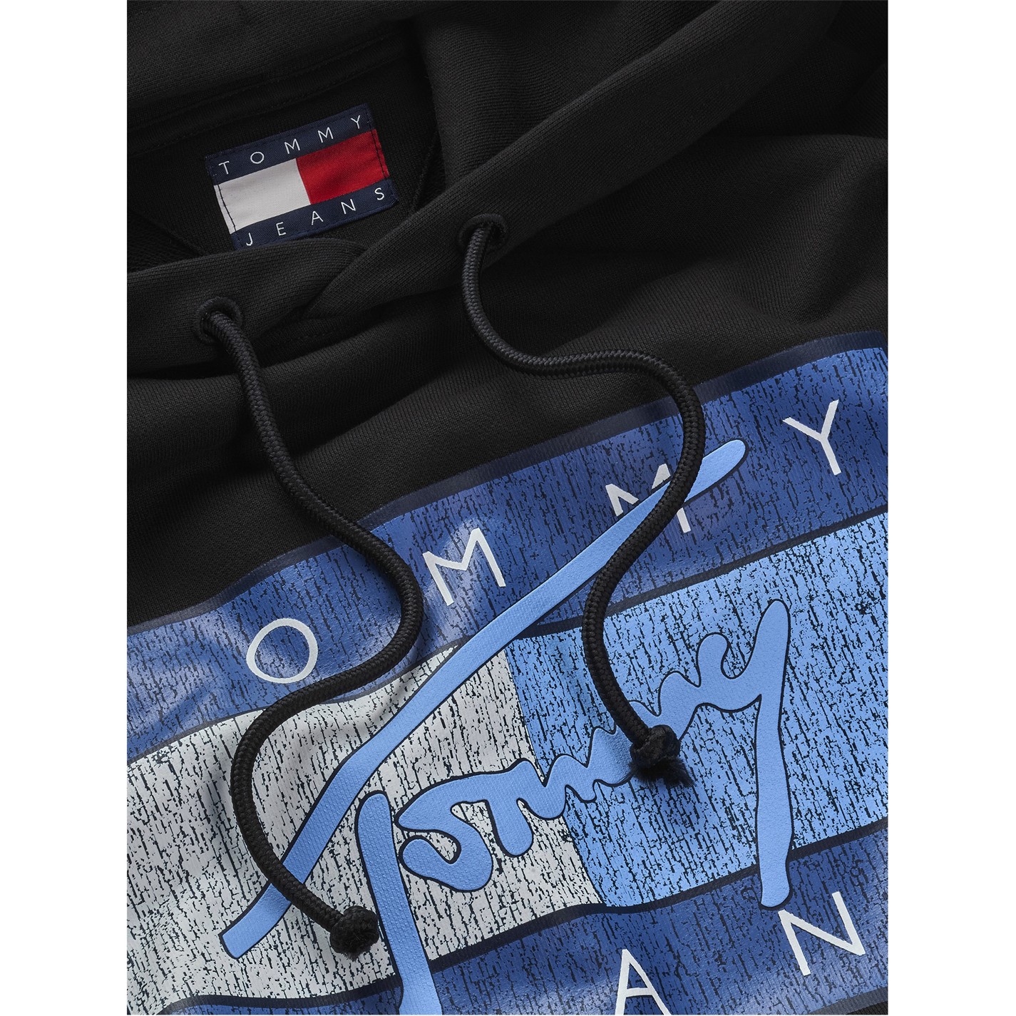 Mikina Tommy Jeans Black 1879774 Men's Regular Flag Twist Pull Over Hoodie - 5