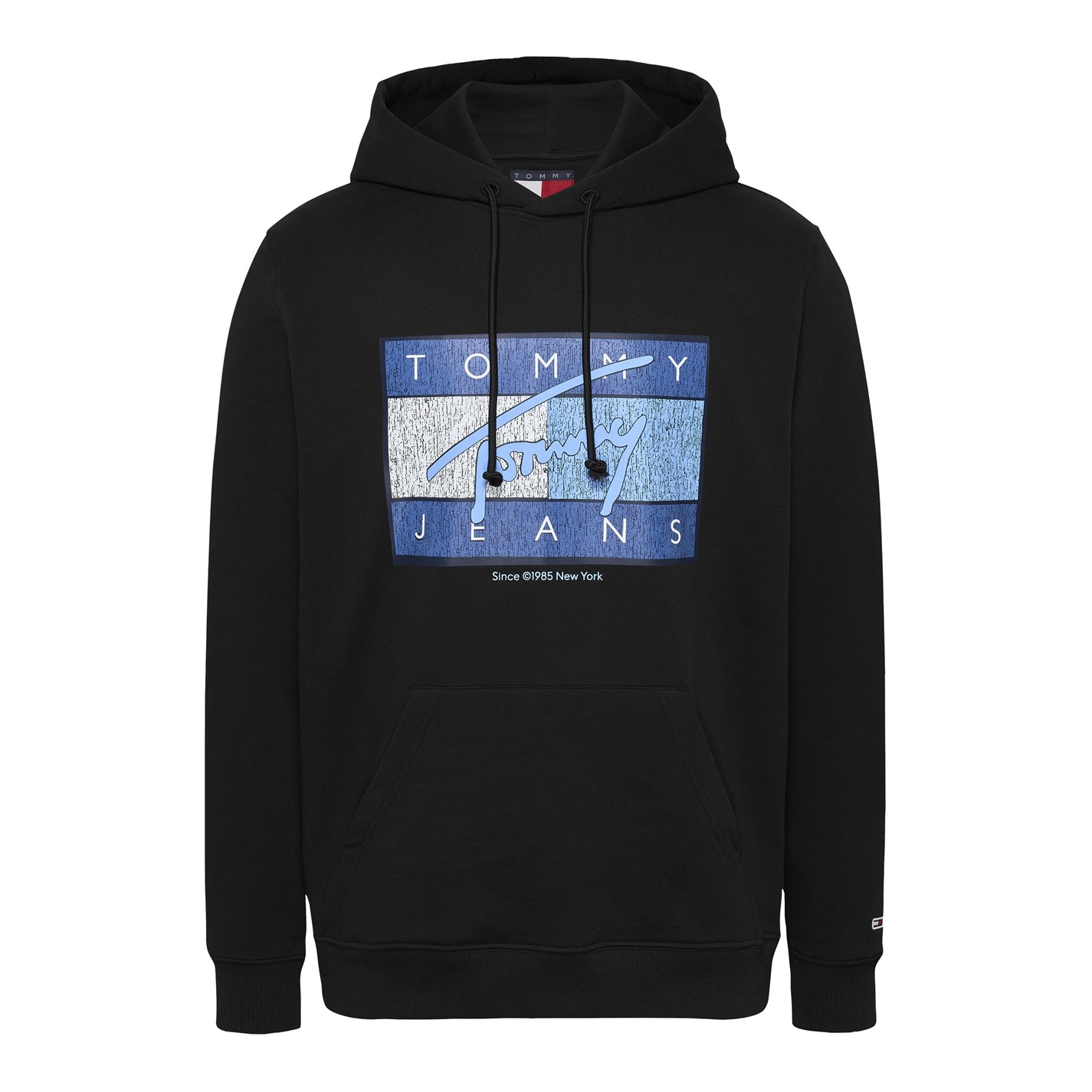 Mikina Tommy Jeans Black 1879774 Men's Regular Flag Twist Pull Over Hoodie - 6