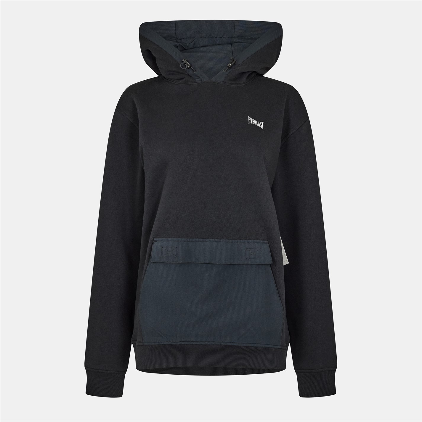 Mikina Everlast Black 2975780 Men's Utility Contrast Panel Cotton Long Sleeve Hoodie - 1