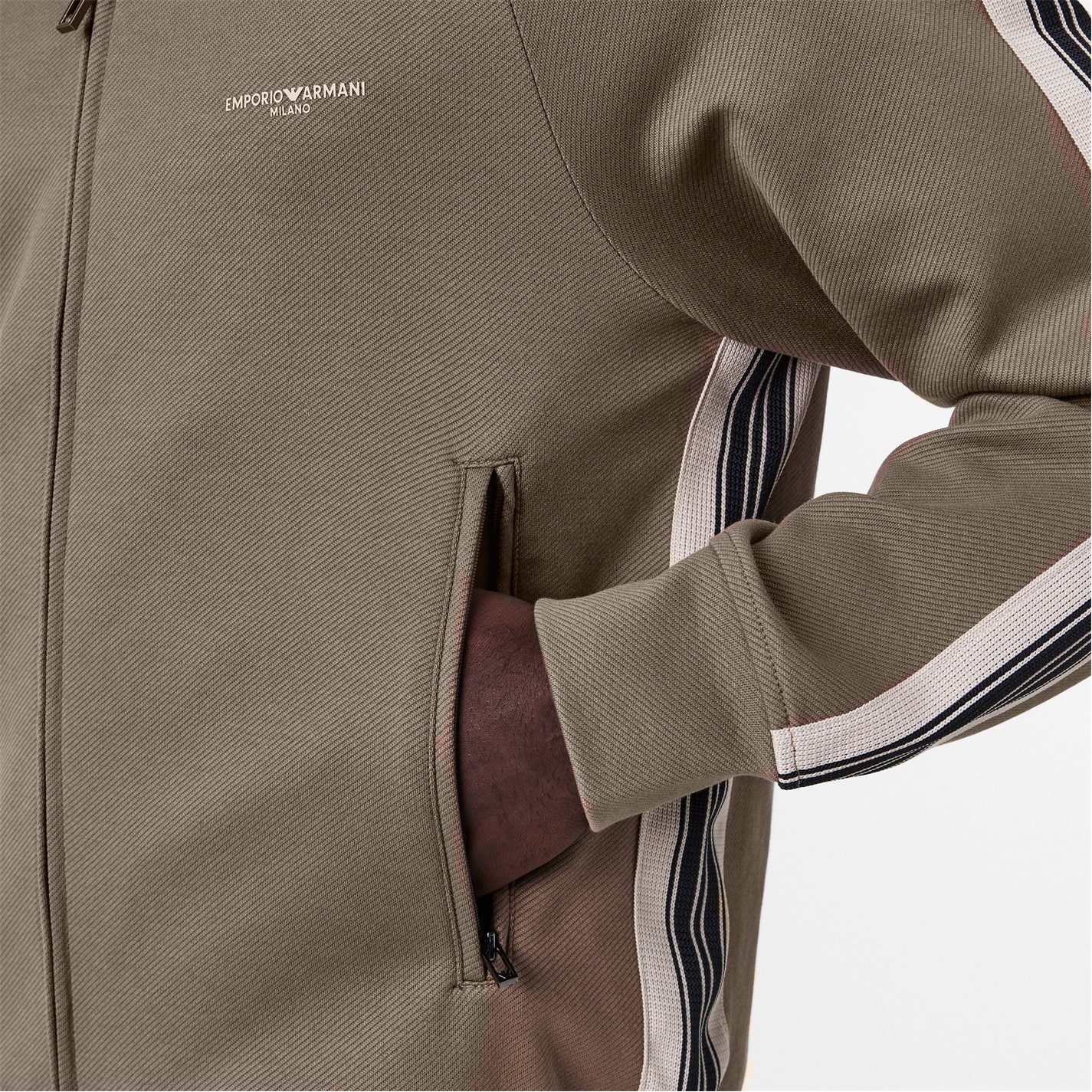 Mikina EMPORIO ARMANI Walnut U6189 6915988 Men's Full Zip Hoodie - 5