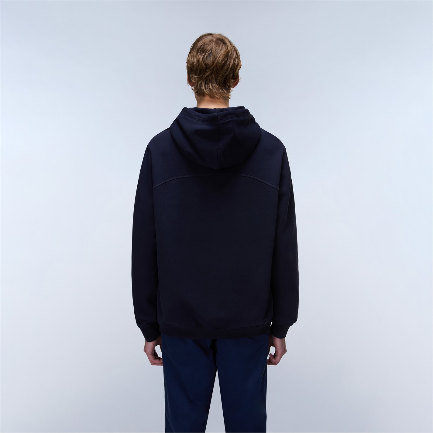 Mikina Napapijri Blue Marine 8723343 Badge Hoodie Mens - 4