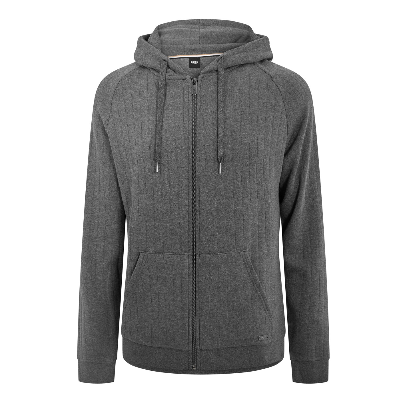 Mikina Boss Medium Grey 6277316 Men's Heritage Pull Over Hoodie - 1