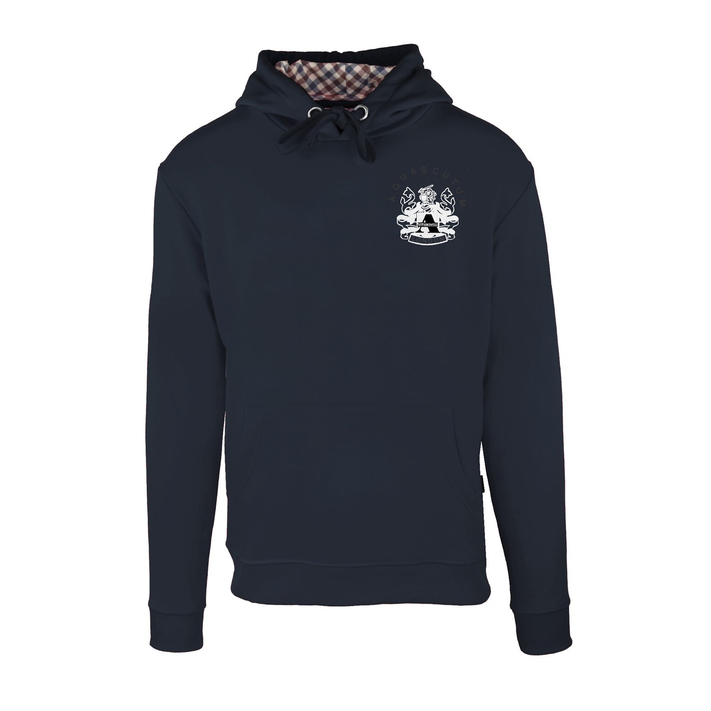 Mikina Aquascutum Navy 241037 Men's Pull Over Hoodie - 1
