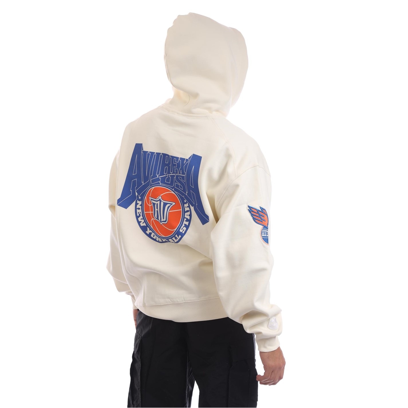 Mikina Avirex Ecru 8644787 Men's Oakland Pull Over Hoodie - 3