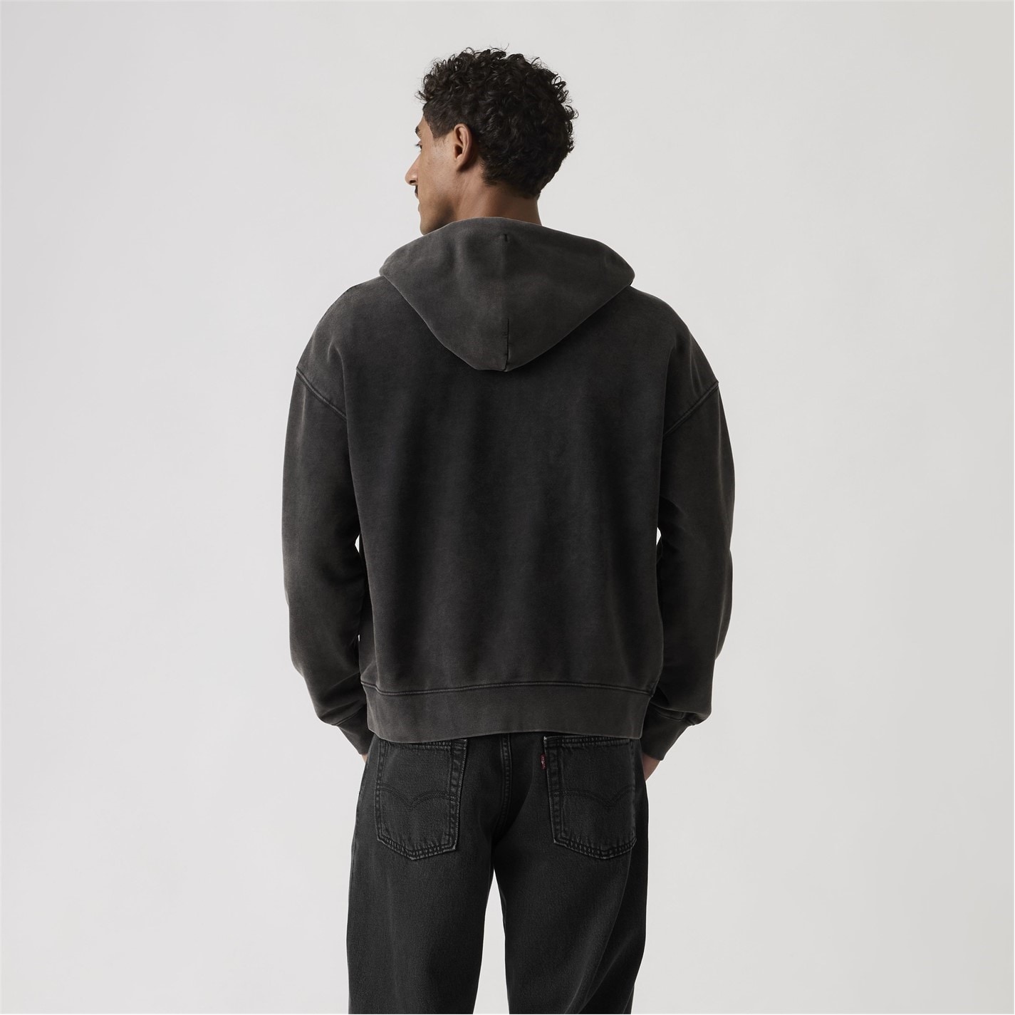 Mikina LEVIS Black 9988686 Hayes Boxy FZ Hoodie - 4