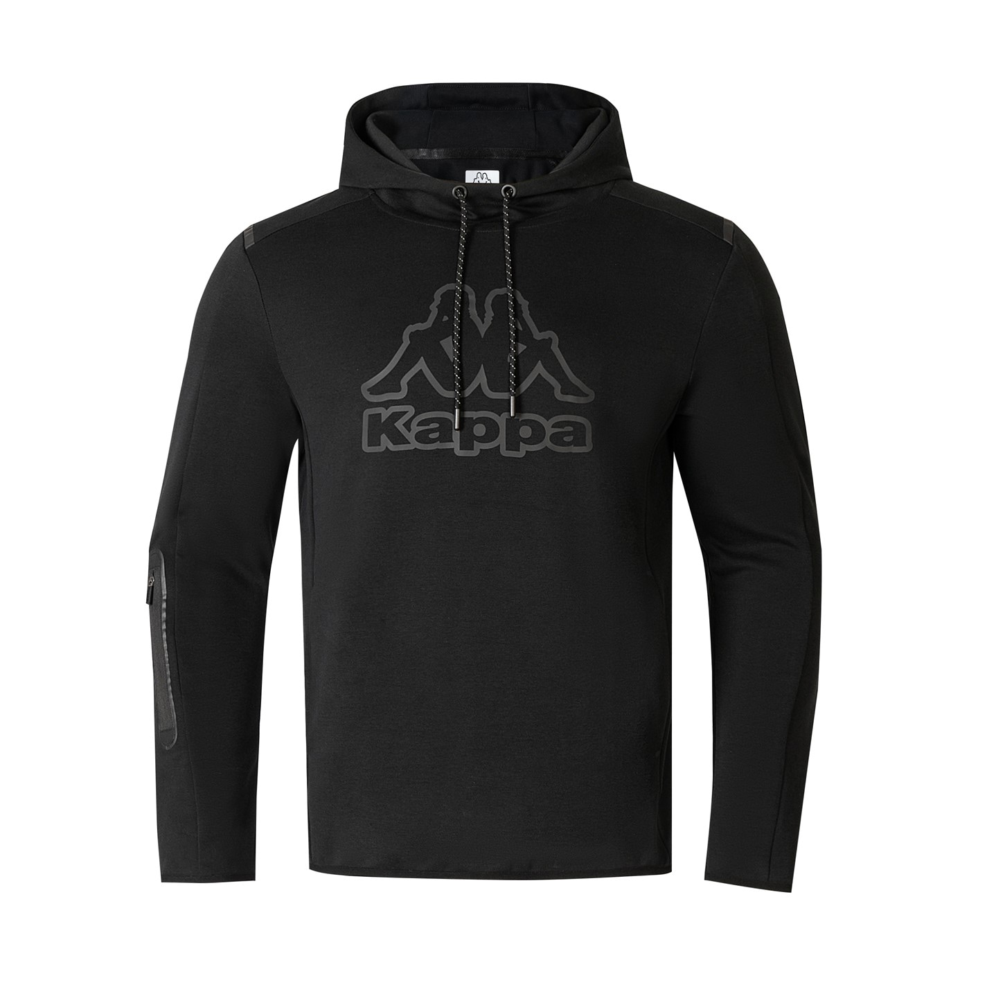 Mikina Kappa Black 8188167 Tech FL Mens Sweat Pullover Hoody - 1