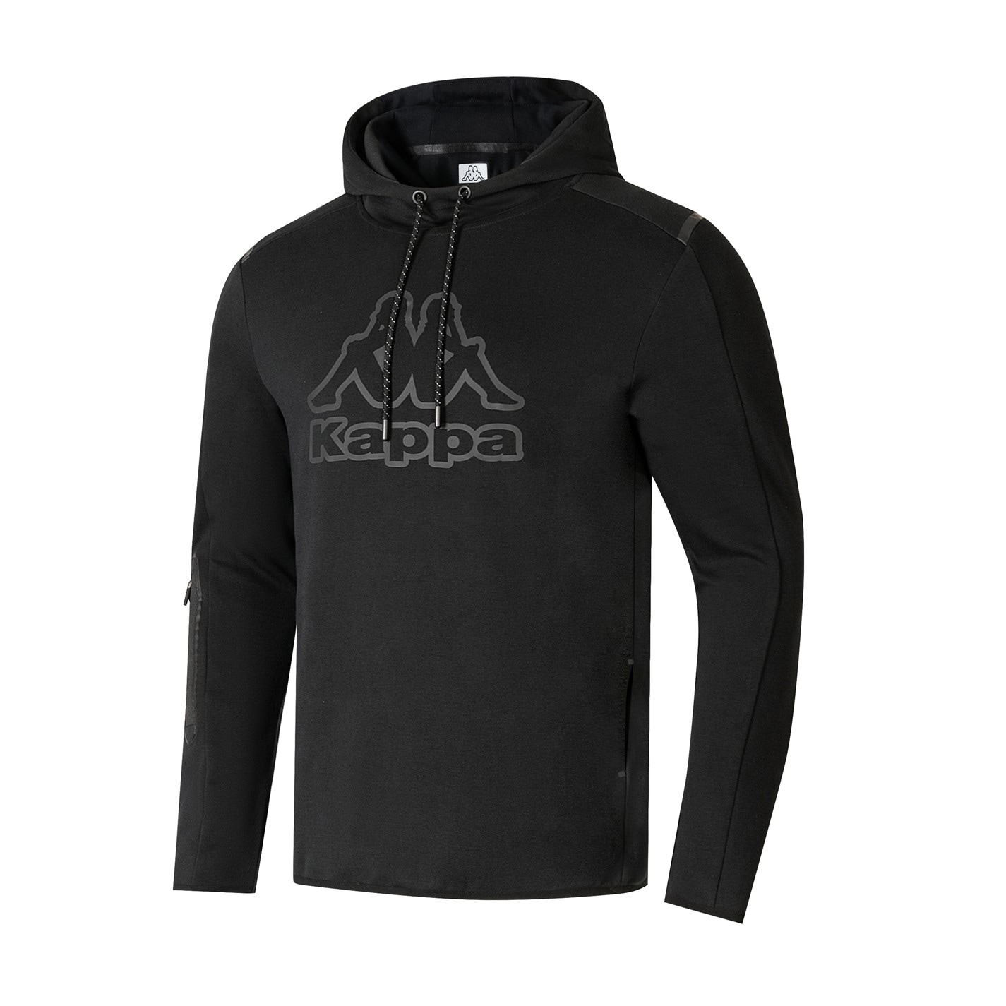 Mikina Kappa Black 8188167 Tech FL Mens Sweat Pullover Hoody - 2