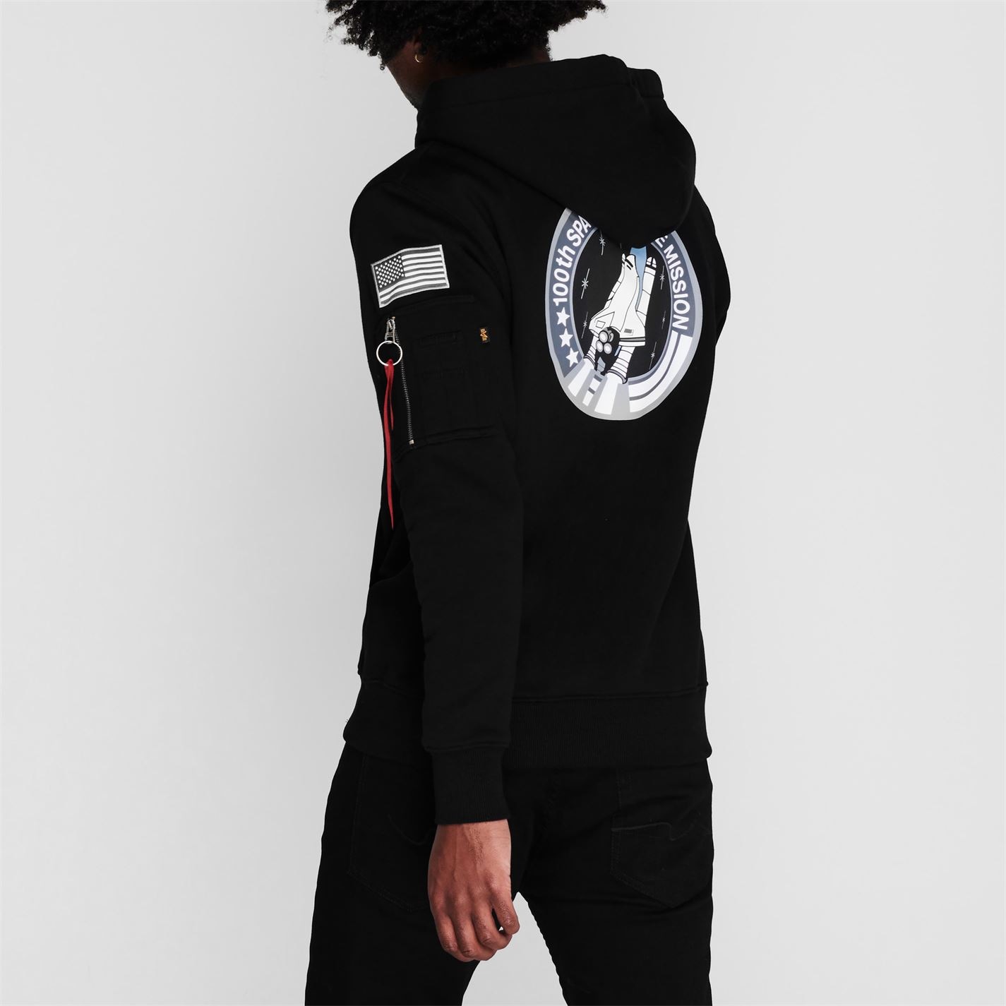 Mikina Alpha Industries Black 03 4326158 Space Shuttle Hoody - 3