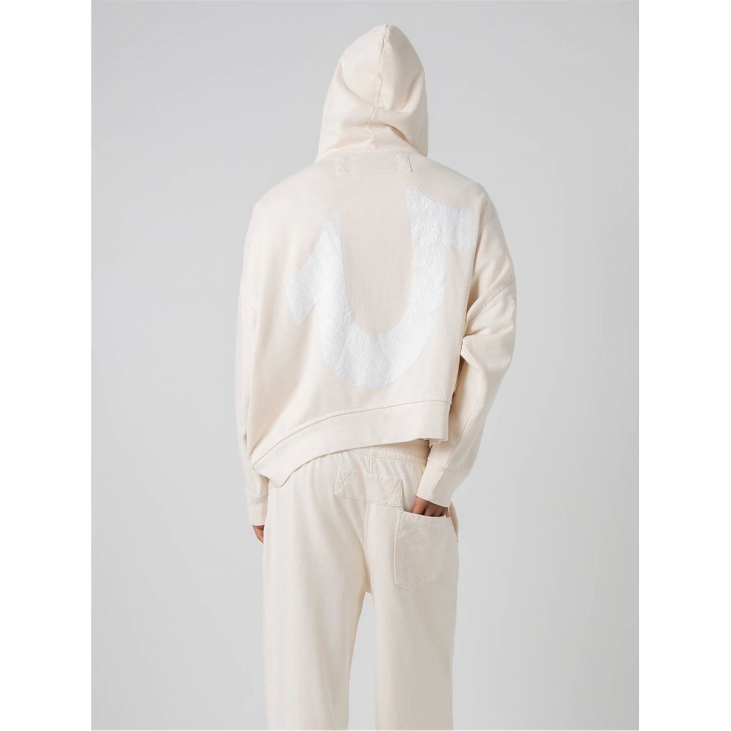 Mikina True Religion Off White 2395918 Men's Sebastien Ami Logo Hoodie - 2