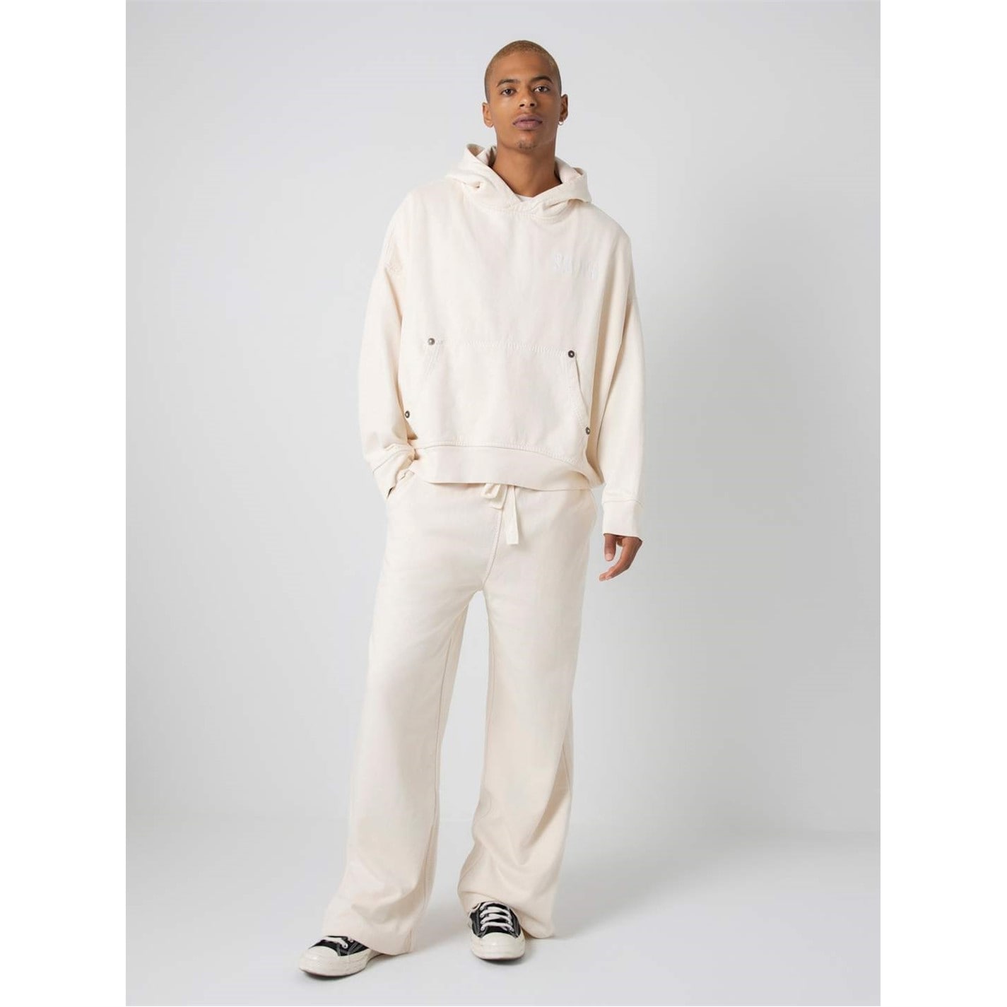 Mikina True Religion Off White 2395918 Men's Sebastien Ami Logo Hoodie - 4