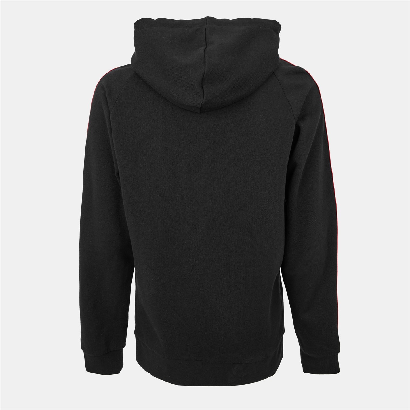 Mikina Hugo Black 3817252 Mens HUGO Bodywear Liam Soft Cotton Pullover Hoodie with Logo Tape Detail - Natural Fabric - 2