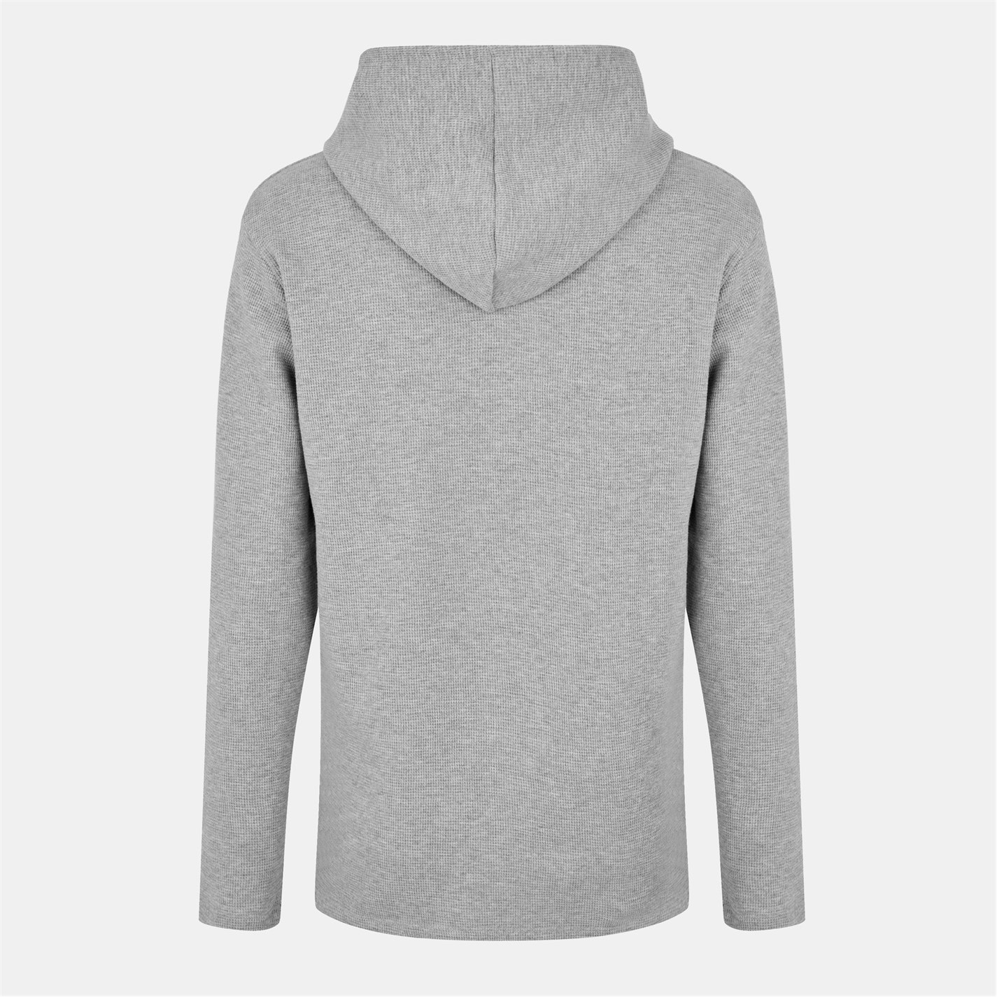 Mikina Boss Grey 7886049 Mens BOSS Bodywear Waffle Loungewear Hoodie with Logo Detail - 2