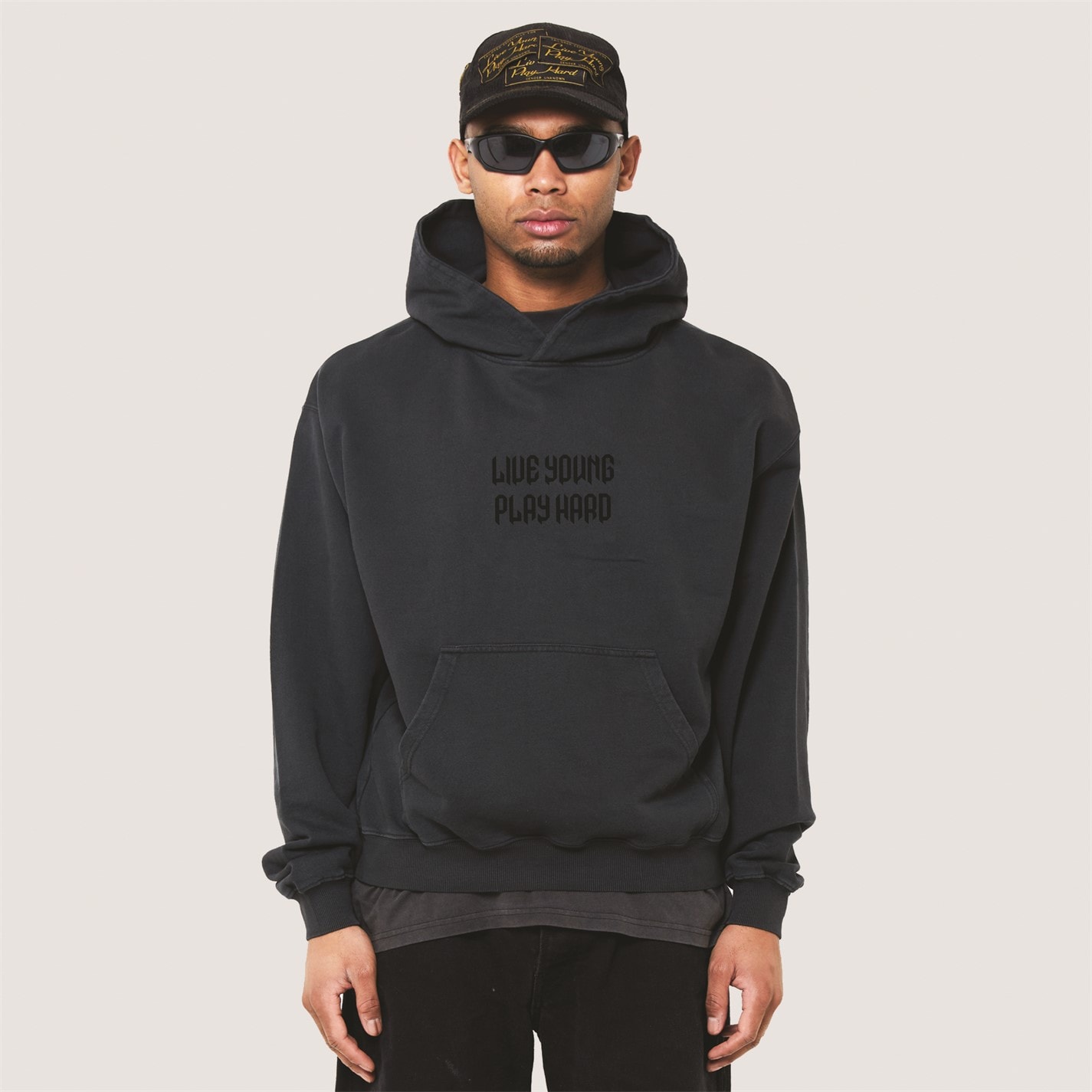 Mikina LYPH Black 1728105 Punk Hoodie - 3