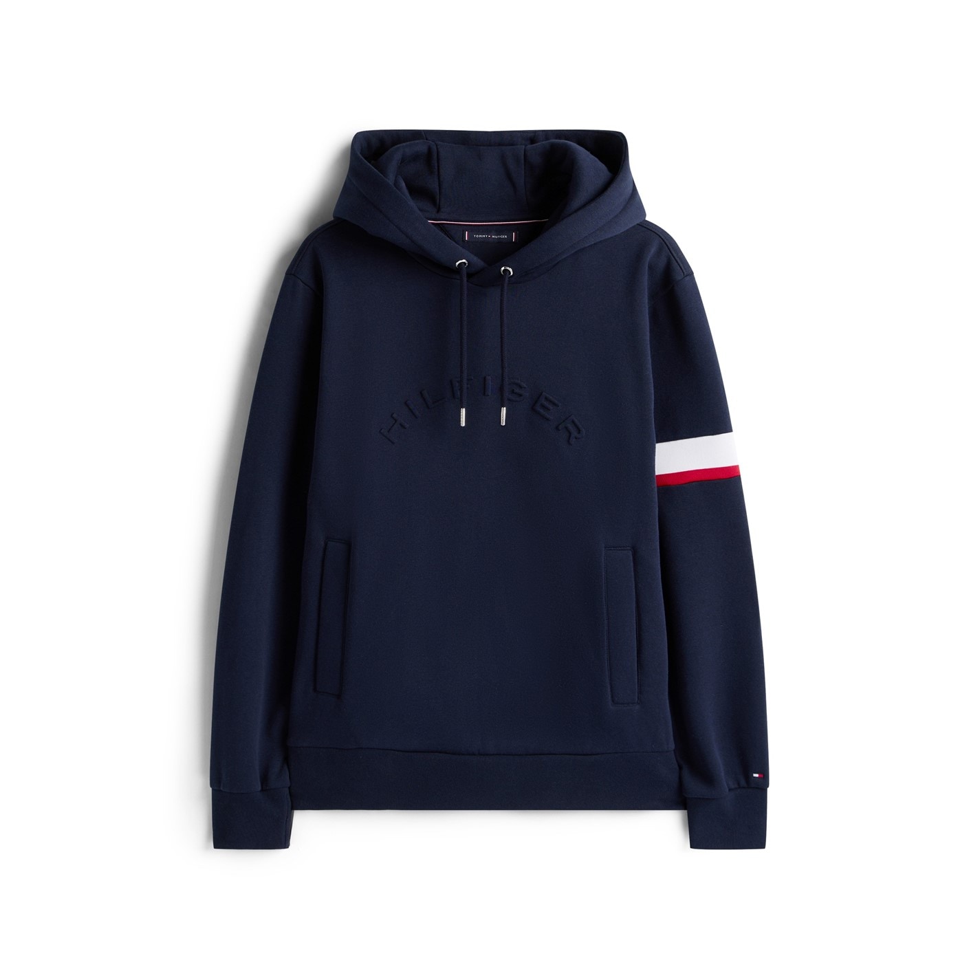 Mikina Tommy Hilfiger Desert Sky DW5 8441912 Men's Sleeve Tape Over-the-Head Hoodie - 1