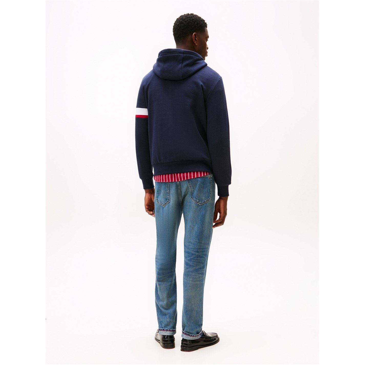Mikina Tommy Hilfiger Desert Sky DW5 8441912 Men's Sleeve Tape Over-the-Head Hoodie - 4