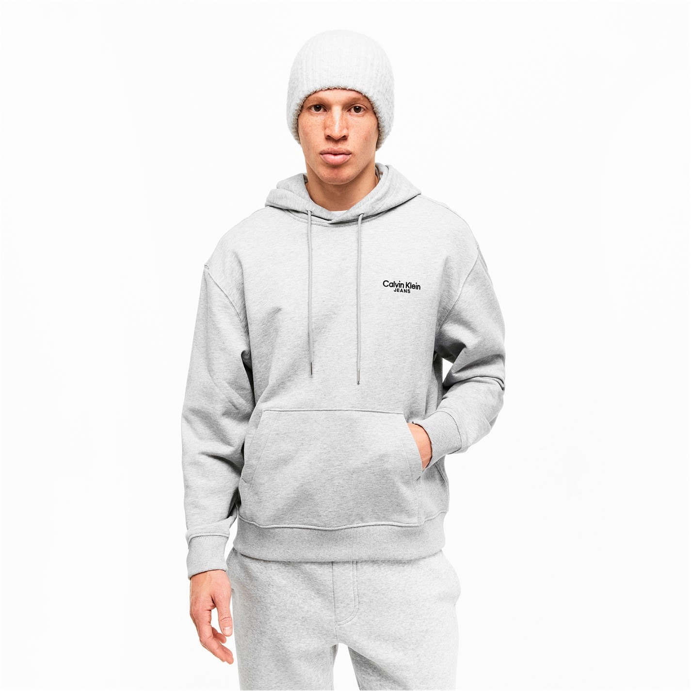 Mikina Calvin Klein Jeans Heroic Grey Htr 4632439 Men's Back Print Hoodie - 3