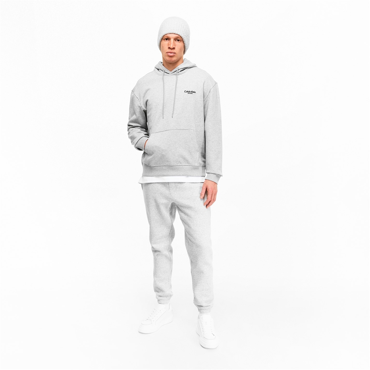 Mikina Calvin Klein Jeans Heroic Grey Htr 4632439 Men's Back Print Hoodie - 6