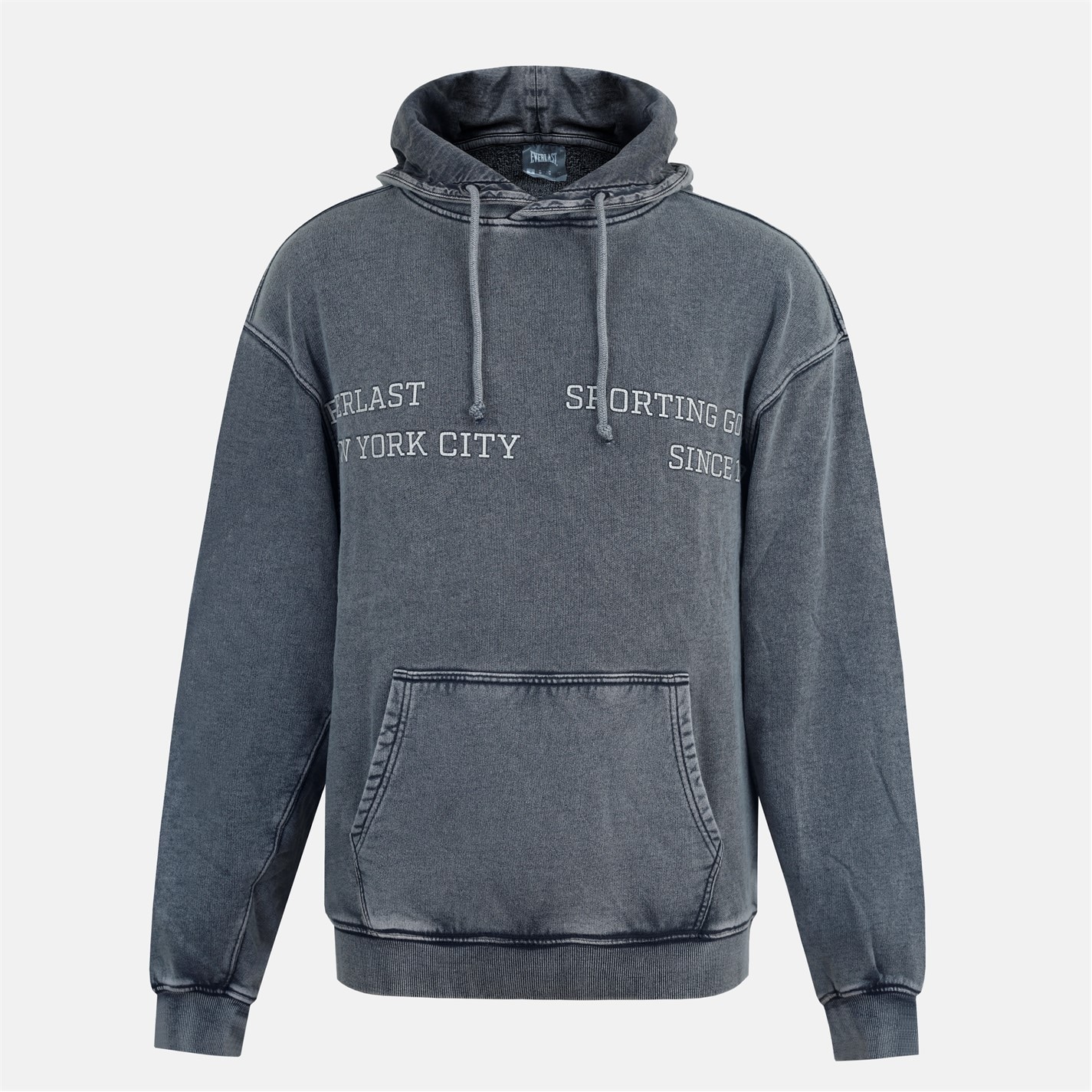 Mikina Everlast Washed Grey 2625362 Men's NYC Pull Over Hoodie - 1