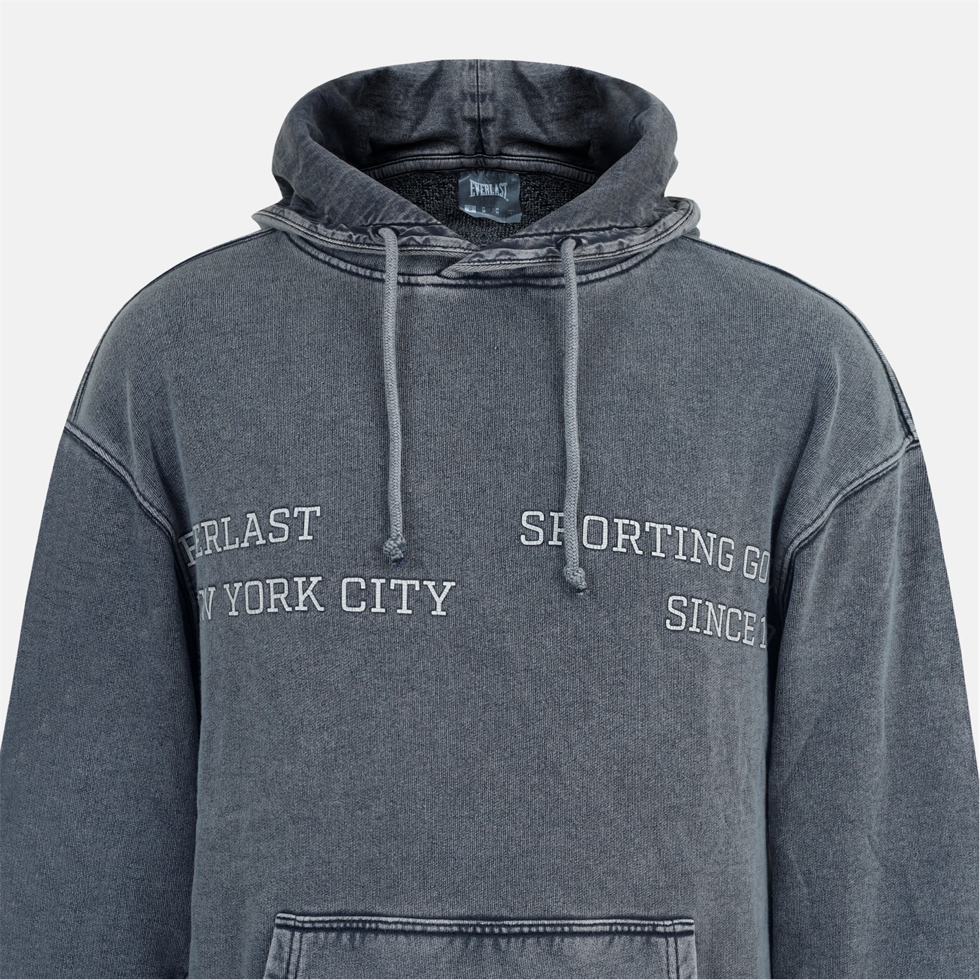 Mikina Everlast Washed Grey 2625362 Men's NYC Pull Over Hoodie - 3